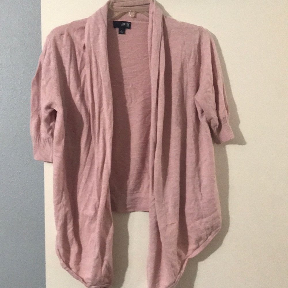 Pink short sleeve cardigan